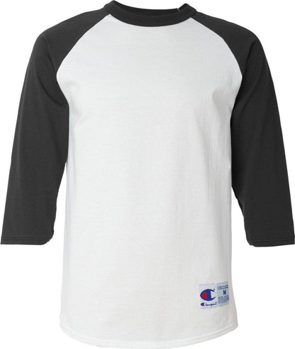 Champion Men`s Raglan Baseball T-Shirt White/Black
