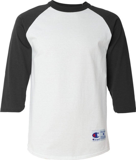 Champion Men`s Raglan Baseball T-Shirt White/Black