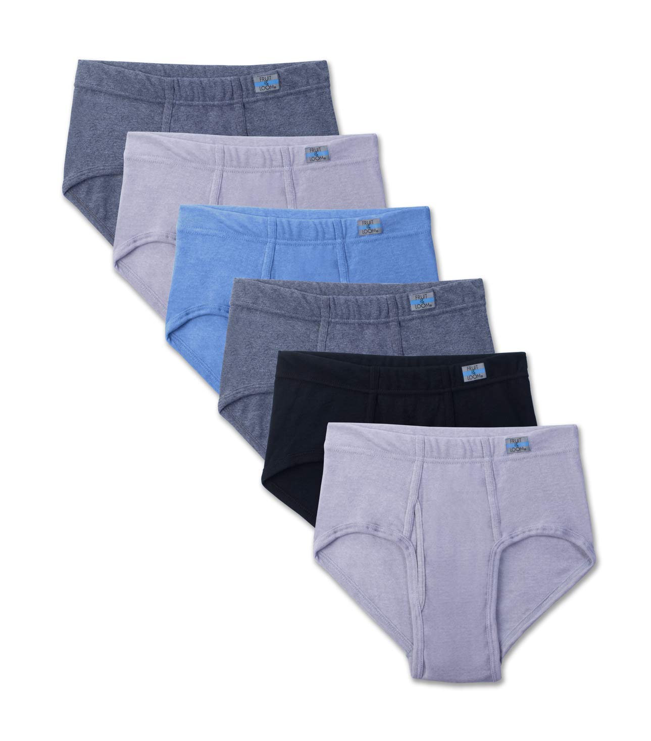 Fruit of the Loom Men's Cotton Mid-Rise Fashion Briefs 3-Pack (Large (36-38"))