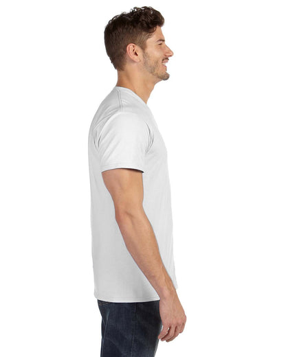Hanes mens 4.5 oz. 100% Ringspun Cotton nano-T V-Neck T-Shirt(498V)-White-2XL-6PK