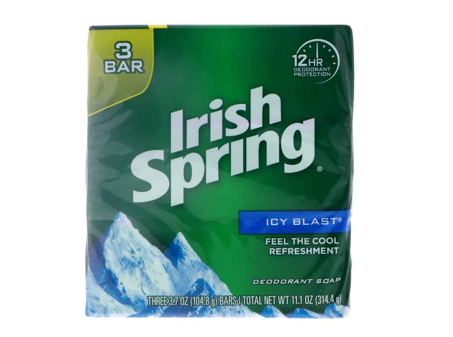Irish Spring Bath Bar, Icy Blast 3.75 Oz, 3 x 3.75 oz bars