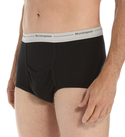 Munsingwear Men's Full Rise Pouch Brief Assorted - 2 Pack MW21C S Black/Grey