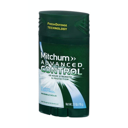 MITCHUM Advanced Control Invisible Solid Clean Control For Men, 2.7 Oz (Pack of 3)