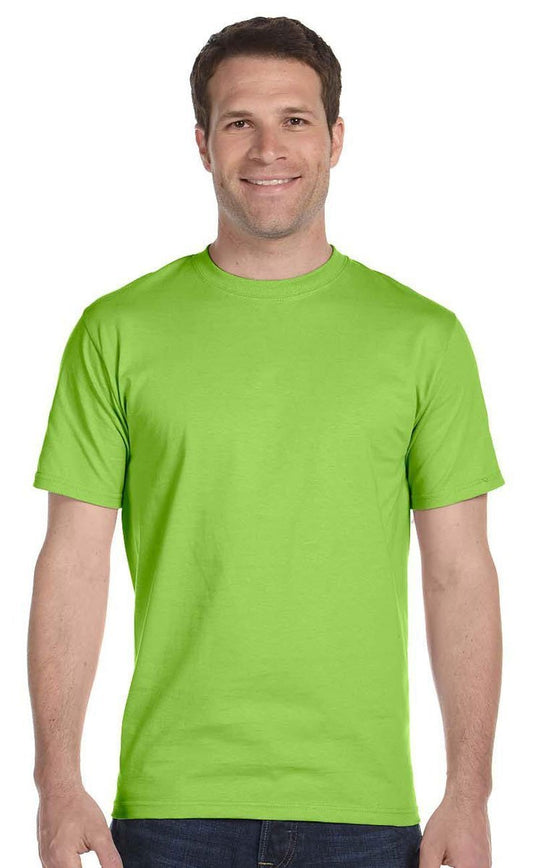 Hanes 5.2 oz., 50/50 ComfortBlend EcoSmart T-Shirt, Medium, LIME