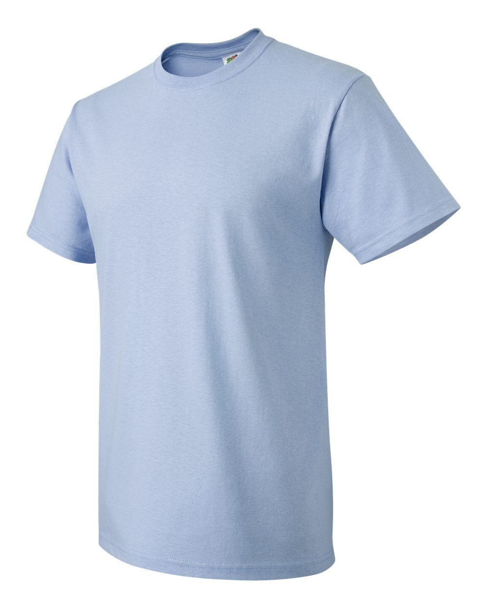 Fruit of the Loom Mens 5 Oz. 100% Heavy Cotton HD T-Shirt(3931)-Light BLUE-3XL-2PK