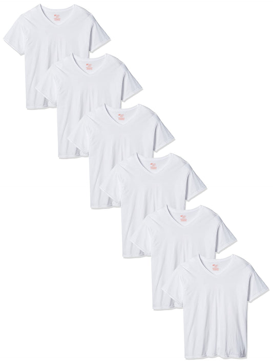 Hanes Ultimate Men's 6-Pack Best V-Neck T-Shirt