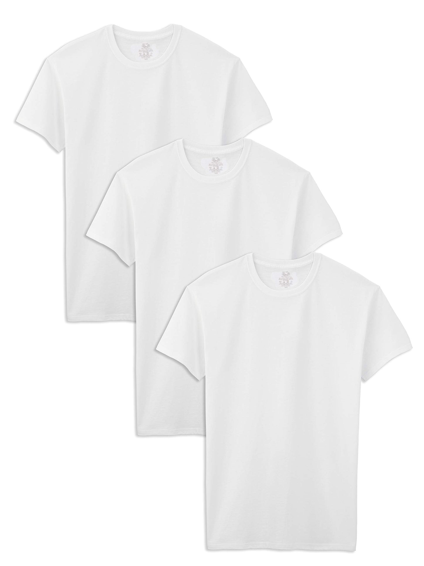 Fruit of the Loom mens Breathable Cotton Undershirts (Regular and Big & Tall) Underwear, Tall Man - White, X-Large US