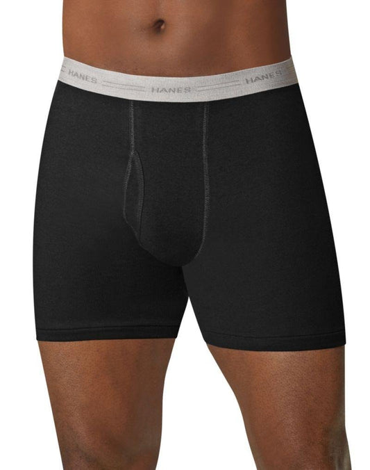 Hanes Men's 5-Pack Exposed Waistband Boxer Brief (Small(28-30), Assorted - 5 Pack)