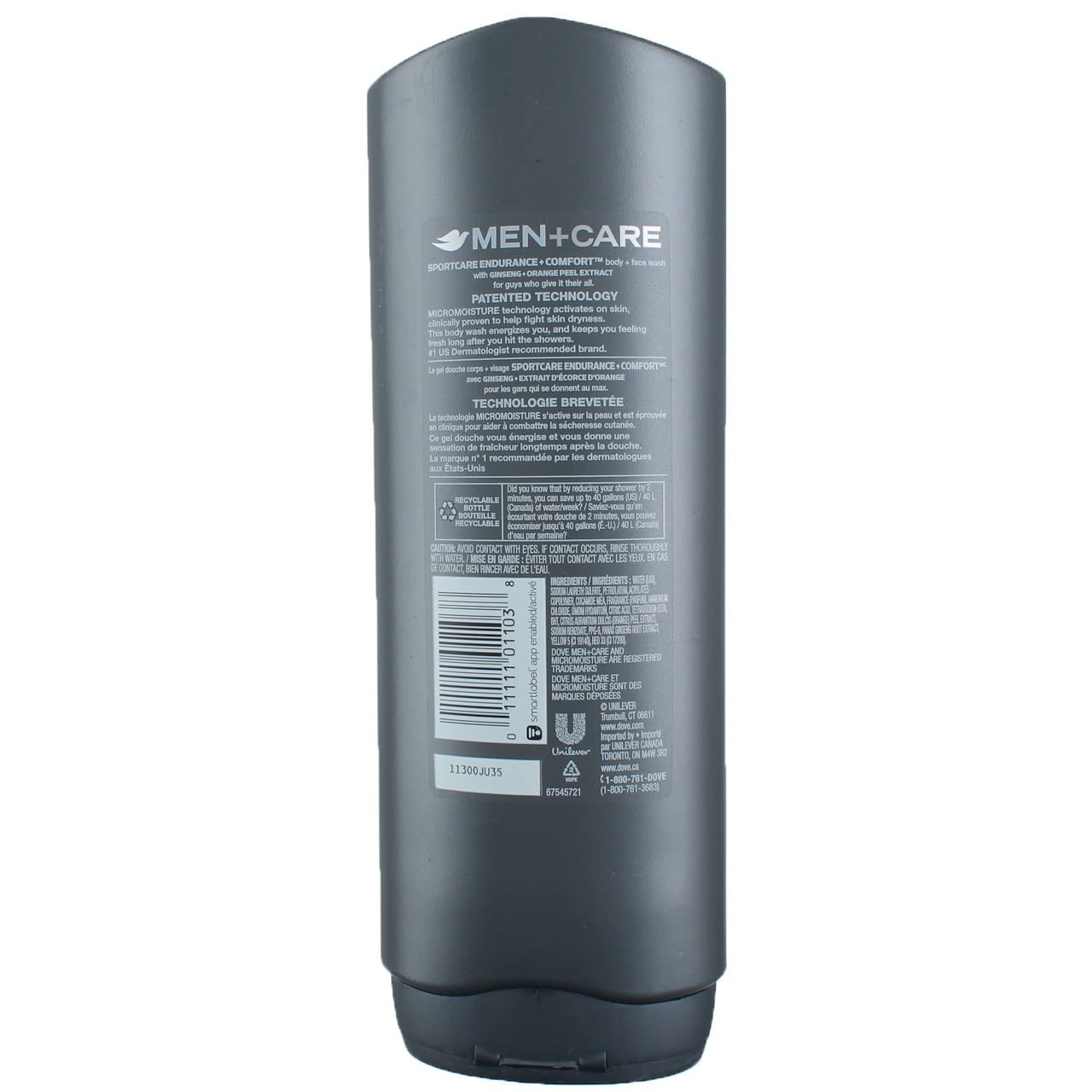 Dove Men+Care SPORTCARE Endurance + Comfort Body Wash - 18oz, pack of 1