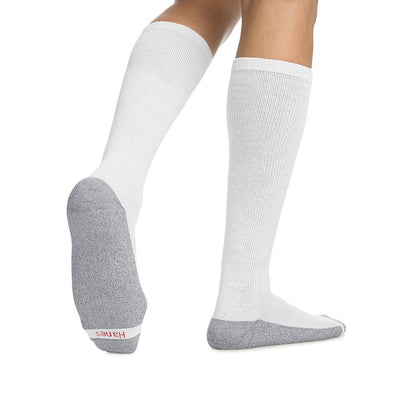 Hanes ComfortBlend Over-the-Calf Crew Socks (909/6) White