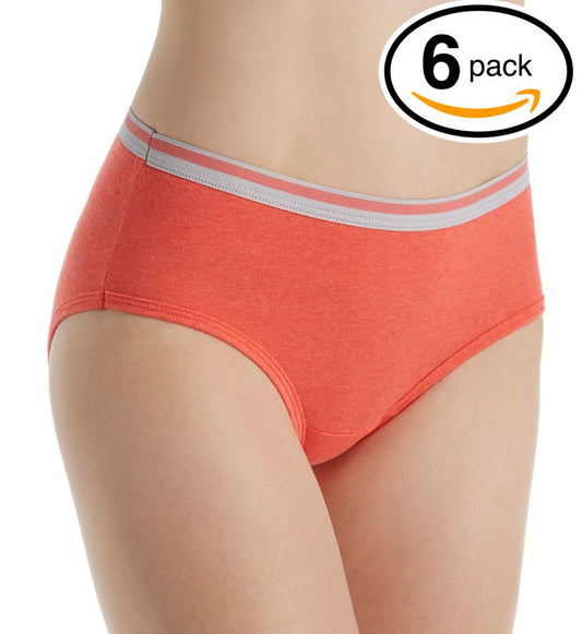 Fruit of The Loom Women's 6 Pack Brief Panties (Heather: Heavenly SoftHeather: Heavenly Soft, 6X-Large (13))