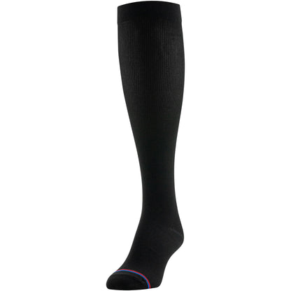 MediPeds womens Peds Diabetic Over the Calf With Compression Fit 2 Pairs dress socks, Black, W 6-10 M 6-9 US