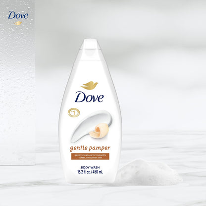 Dove Body Wash, Gentle Pamper 3-Pack - Soothing Moisturizing Cleanser for Soft Skin, 15.22 Oz Ea