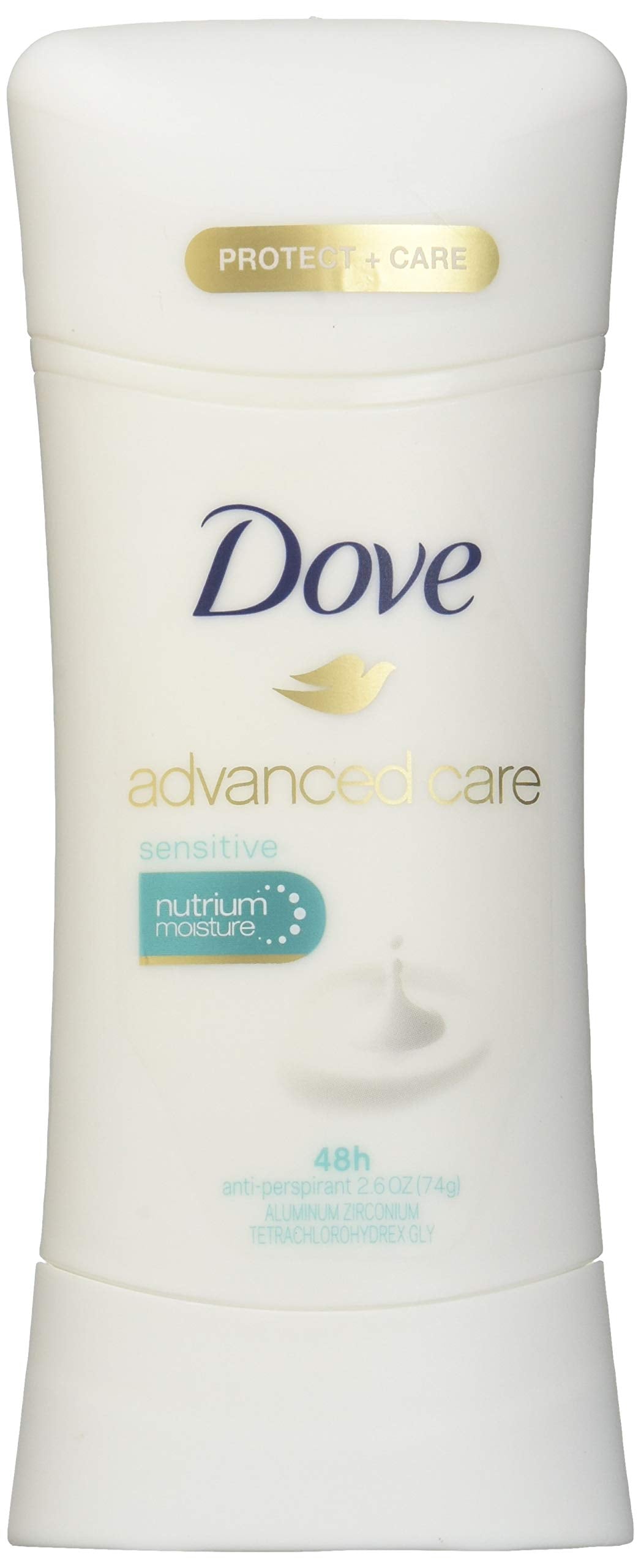 Dove Deodorant 2.6 Ounce Anti-Perspirant Sensitive Stick, 3 Pack, Unscented