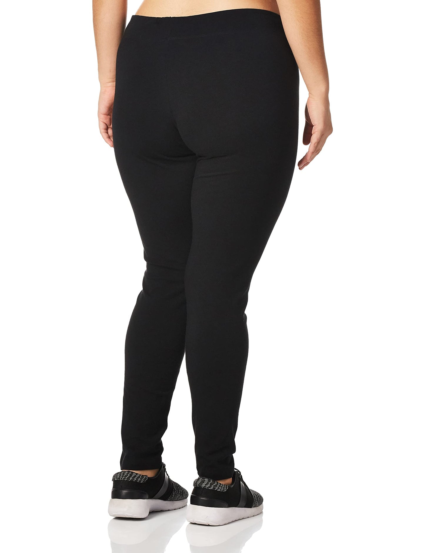 Hanes Women's Cotton Leggings Q71129 1 Pair, Black, Large