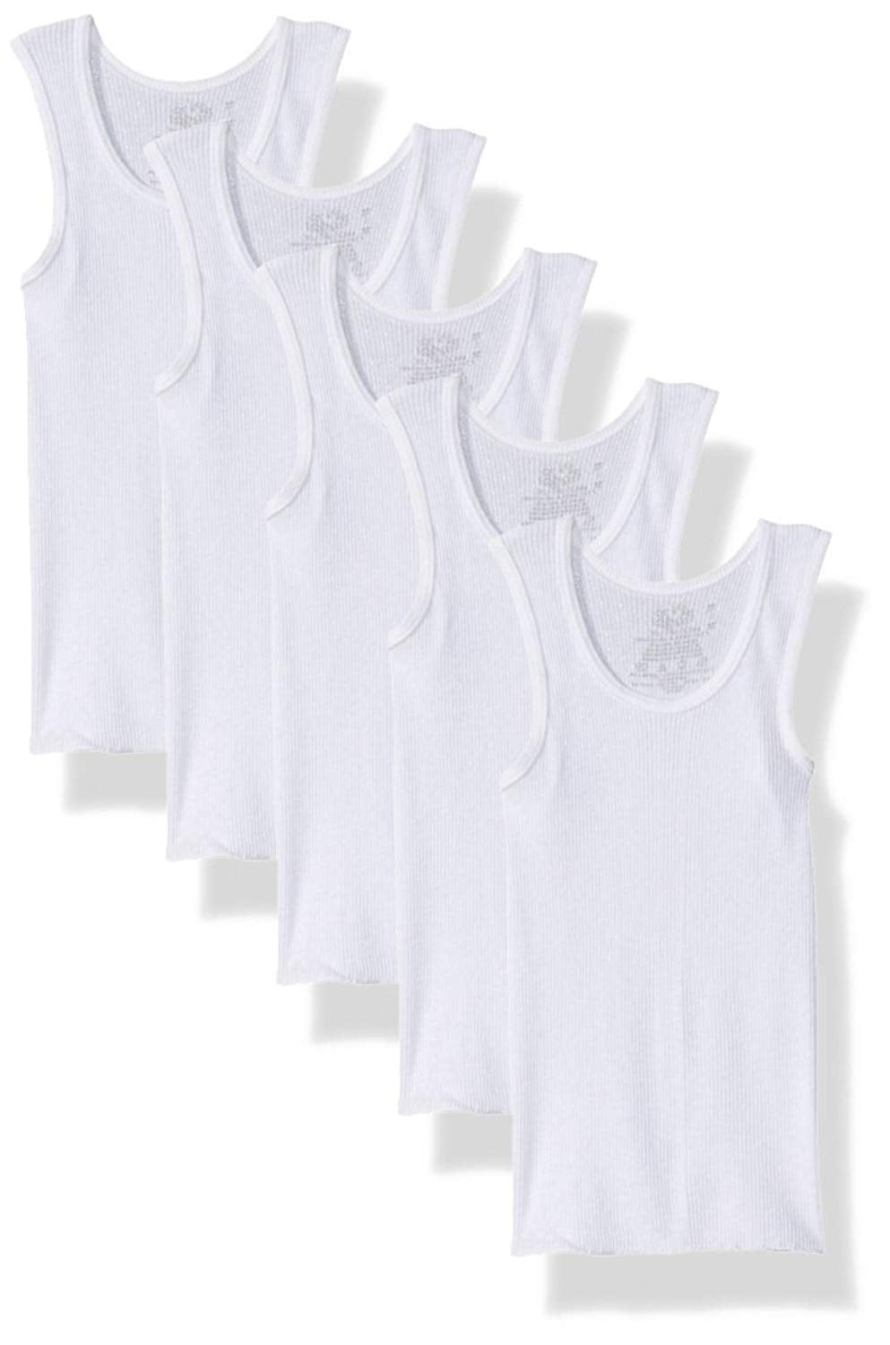 Fruit of The Loom Little Boys' A-Shirt (Pack of 5) (White Pack of 7 A-Shirts, 2T/3T)