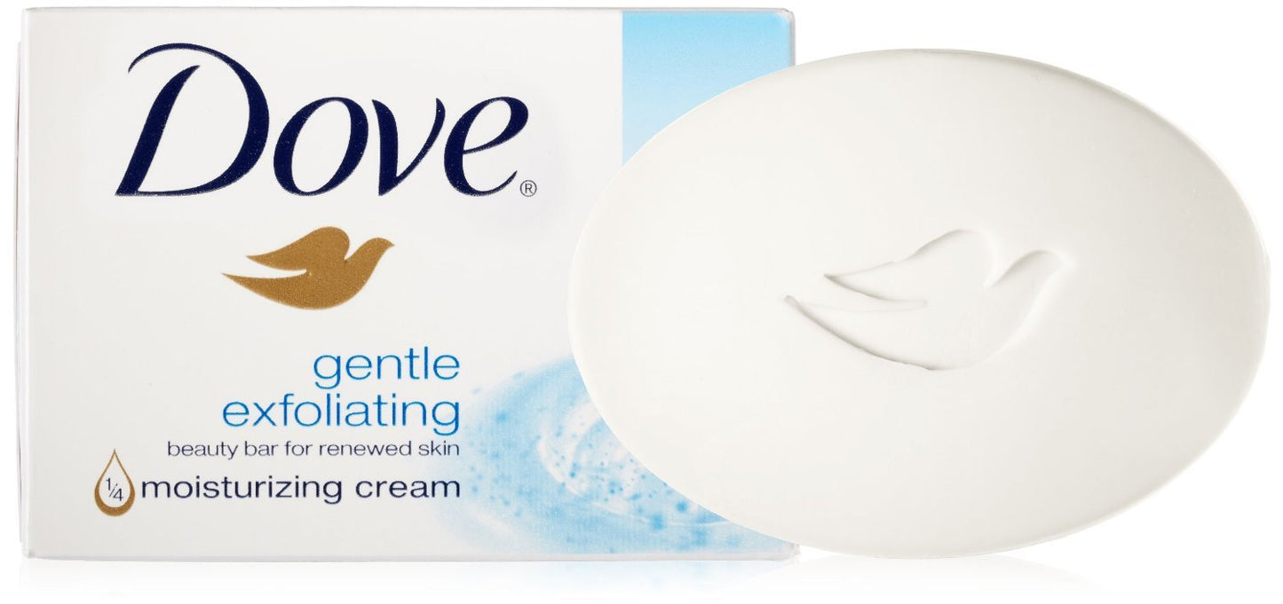 Dove Beauty Bar for Softer Skin Gentle Exfoliating More Moisturizing Than Bar Soap 3.75 oz 4 Bars