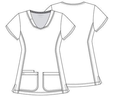 HeartSoul Break on Through Women's 20710 Shaped V-Neck Scrub Top (Tulip, Small)