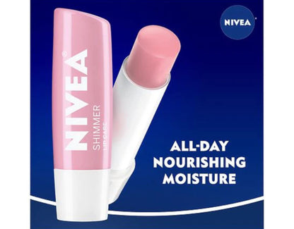 NIVEA Shimmer Radiant Lip Care 0.17 oz (Pack of 8)
