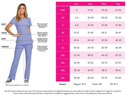 Heartsoul Break On Through Women Scrubs Top Shaped V-Neck Plus Size 20710, 2XL, Tranquil Sea - XX-Large,Tranquil Sea