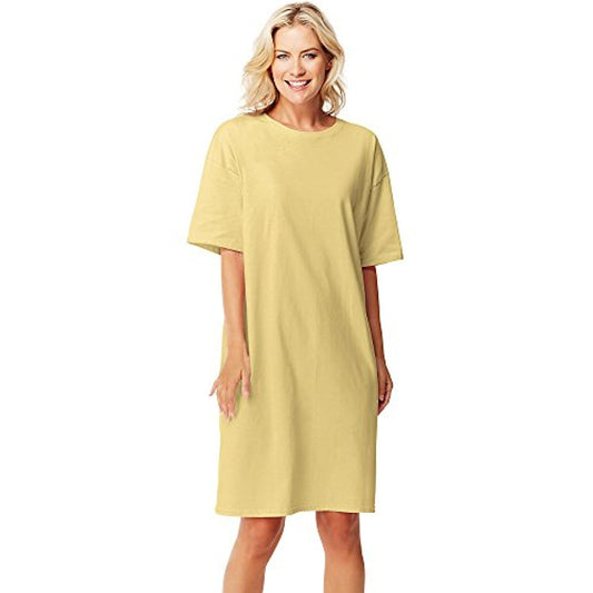 Hanes Women's Wear Around Slim Collar Daffodil Yellow