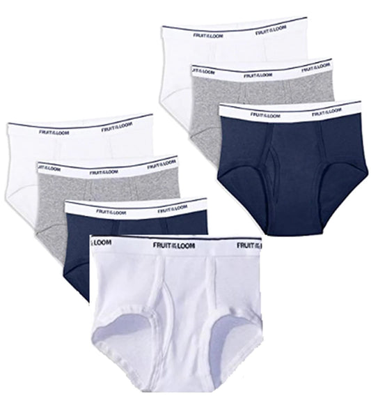 Fruit of the Loom Boys' Tag Free Cotton Briefs (Assorted Colors) (Assorted Briefs, Medium)