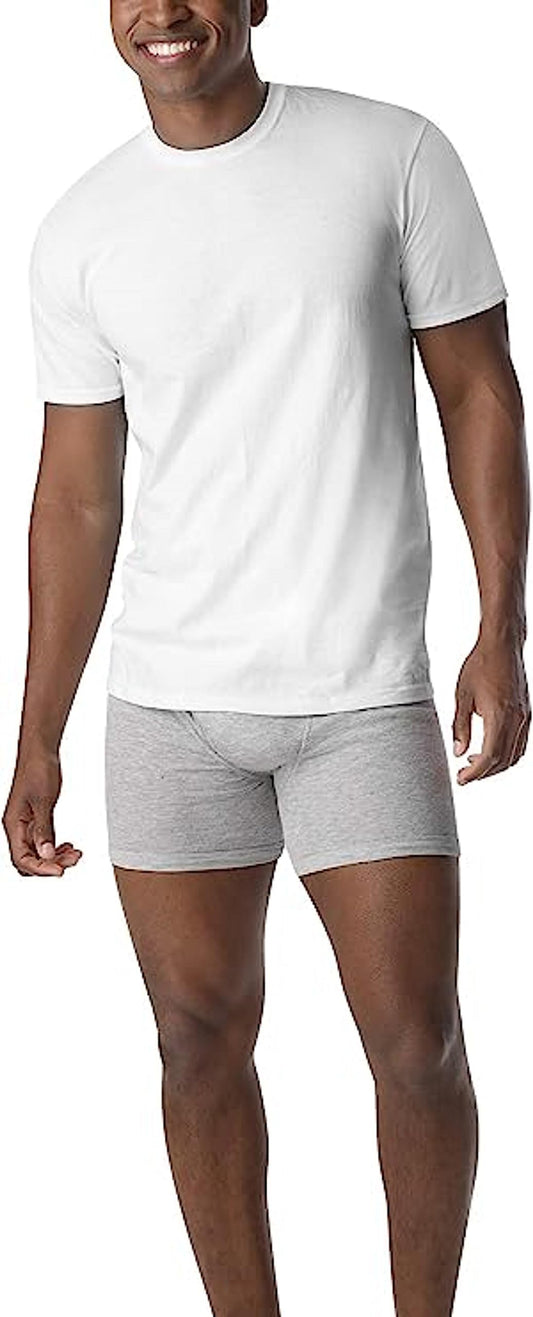Hanes Mens Super Value 10-Pack ComfortSoft Crewneck, XL, White