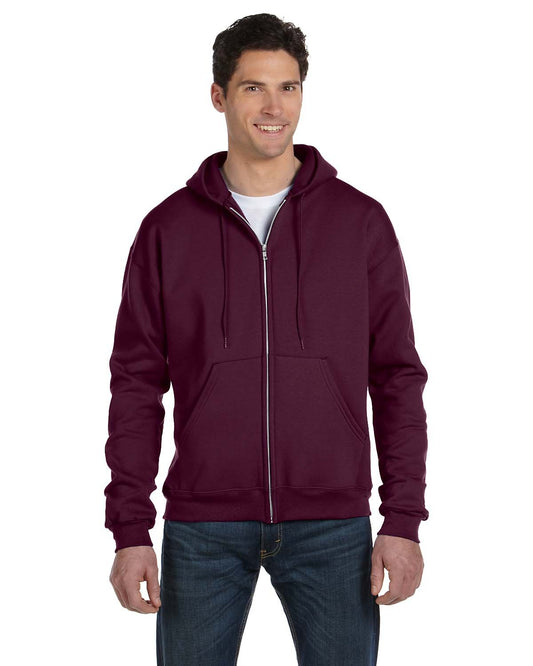 Champion Mens Double Dry Action Fleece Full Zip Hoodie - S800-V Maroon X-Large