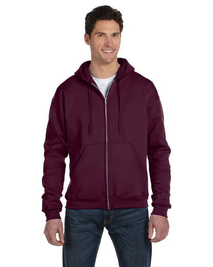 Champion Mens Double Dry Action Fleece Full Zip Hoodie - S800-V Maroon X-Large