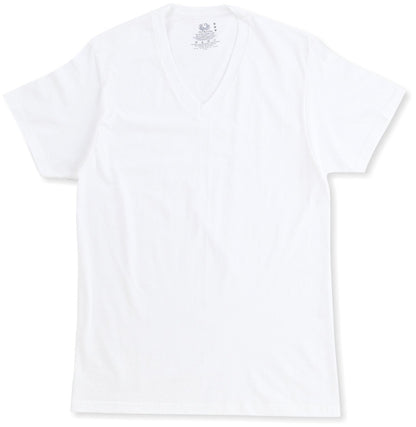 Fruit of the Loom Men's 8-Pack 100% Cotton White V-Neck T-Shirts (Medium (Chest 38"-40"))