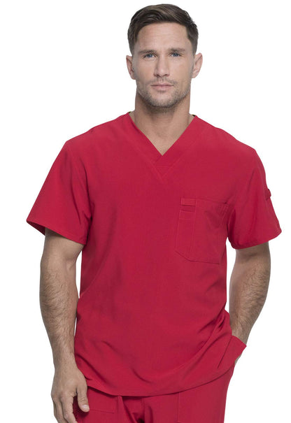 Dickies EDS Essentials Men Scrubs Top Tuckable V-Neck Plus Size DK635, 2XL, White