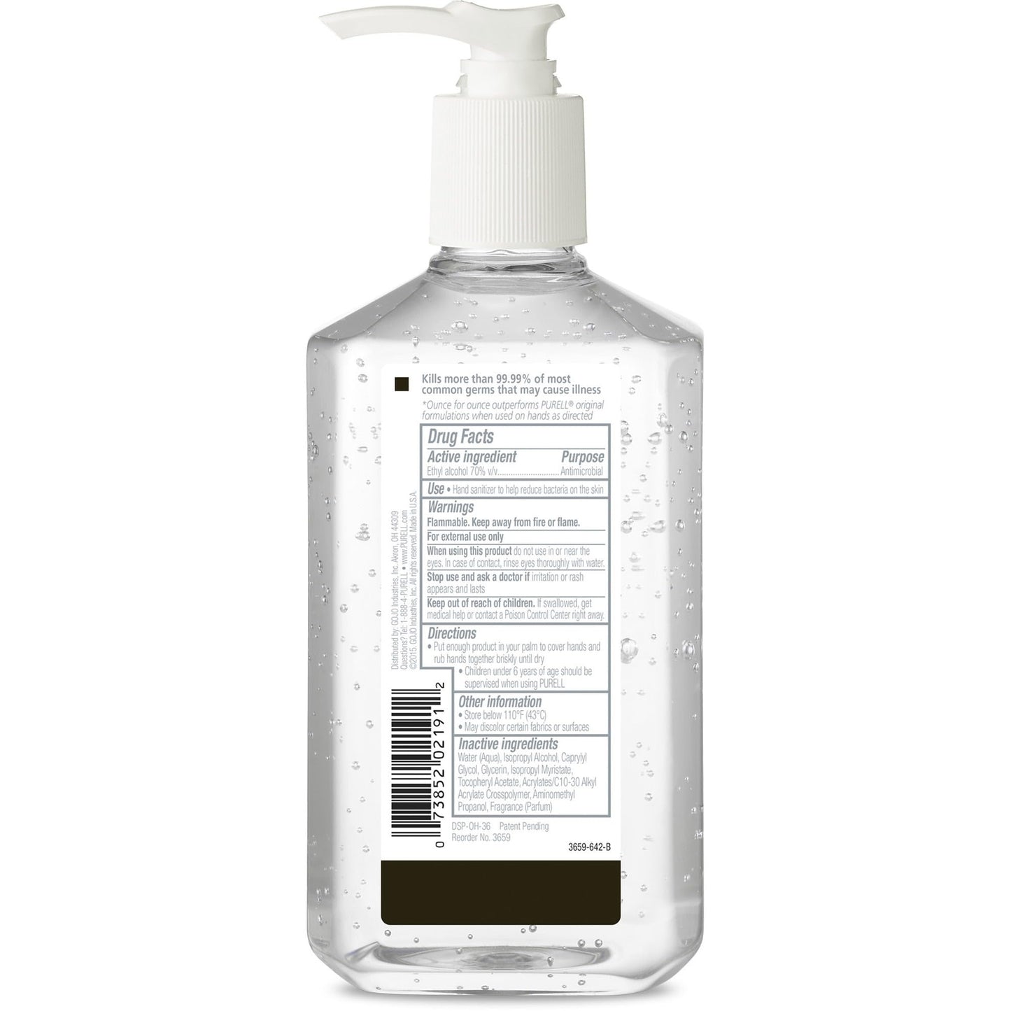 PURELL® Advanced Hand Sanitizer Refreshing Gel, Clean Scent, 12 fl oz Pump Bottle