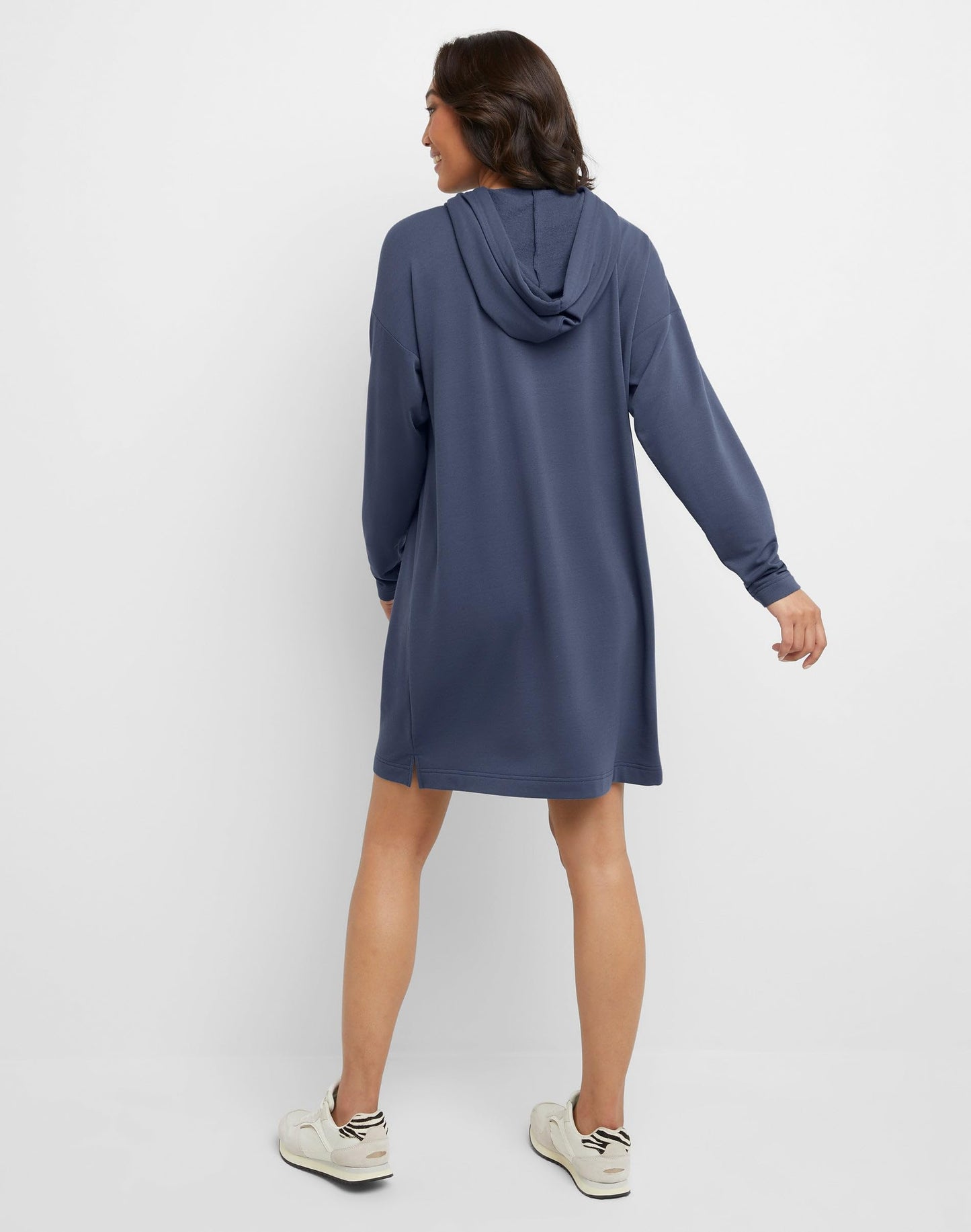 Hanes Comfortblend Women's Standard Originals Soft Brushed Hoodie, Fleece Hooded Dress with Kanga Pocket, Plus, Charcoal Heather