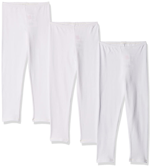 Hanes girls (Pack of 3) Legging, White, X-Small US