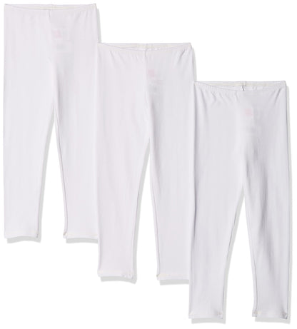 Hanes girls (Pack of 3) Legging, White, X-Small US