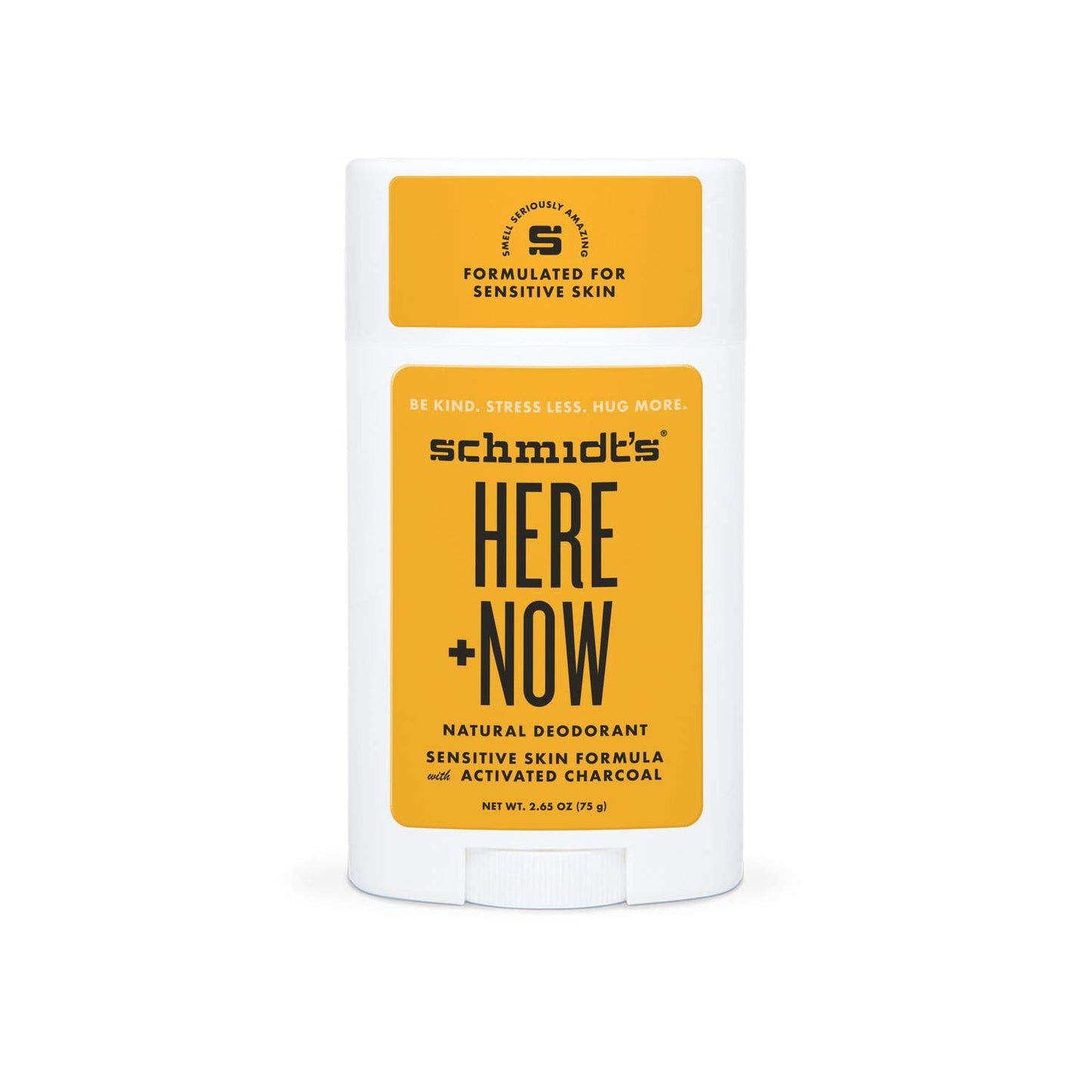 Schmidt's Activated Charcoal Sensitive Skin Deodorant Stick, 2.65 oz, Spicy Citrus, Warm Florals, Woodsy