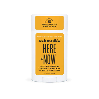 Schmidt's Activated Charcoal Sensitive Skin Deodorant Stick, 2.65 oz, Spicy Citrus, Warm Florals, Woodsy