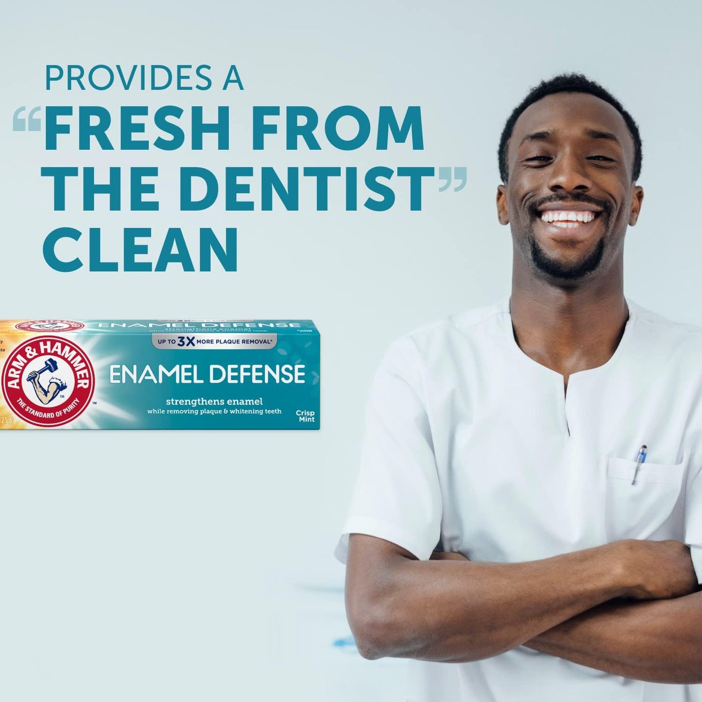 ARM & HAMMER Bright & Strong Truly Radiant Toothpaste, Crisp Mint 4.3 oz (Pack of 12)