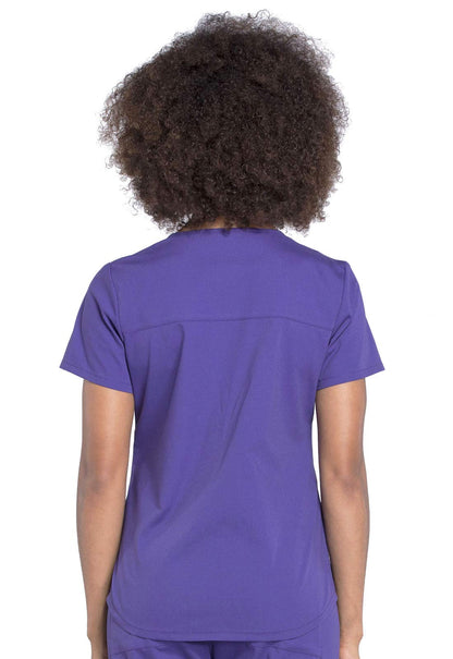 CHEROKEE Workwear Professionals Women Scrubs Top V-Neck Plus Size WW665, 3XL, Grape