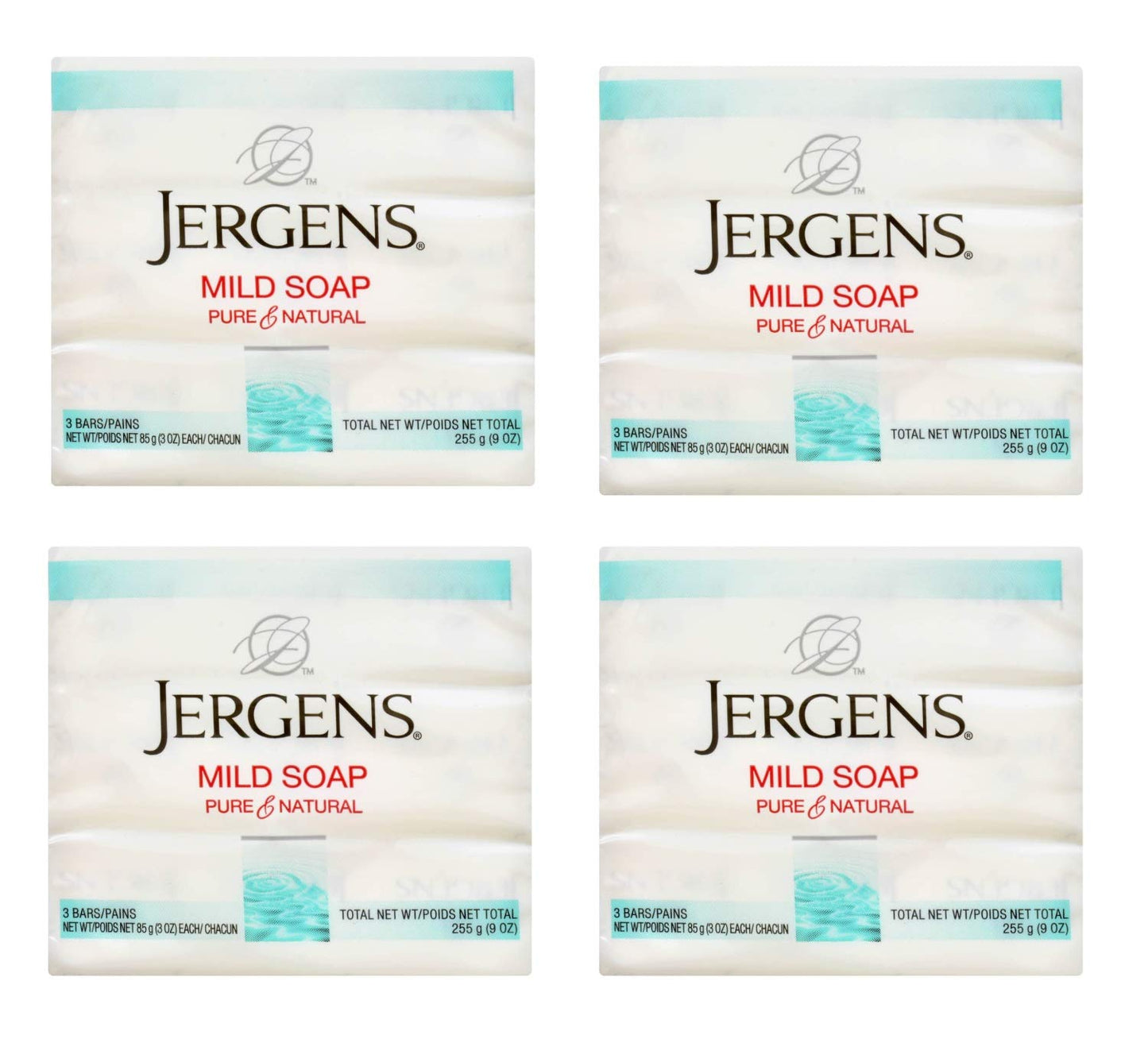 Jergens Mild Soap, fresh, 9 Ounce, (Pack of 3)