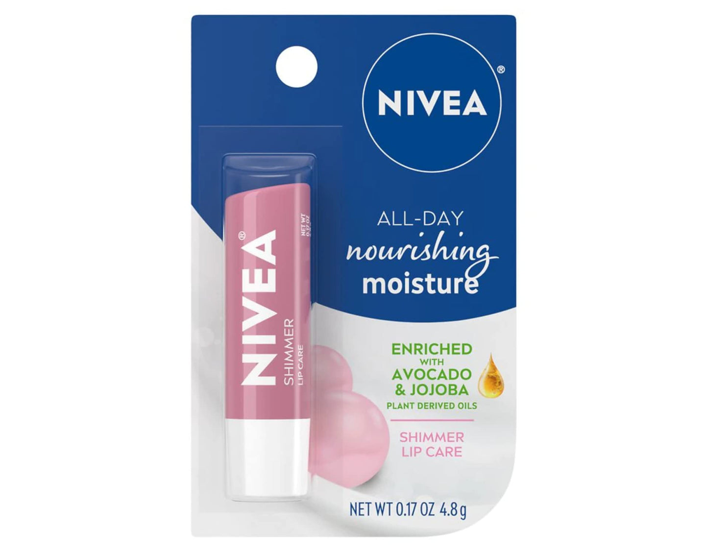 NIVEA Shimmer Radiant Lip Care 0.17 oz (Pack of 8)