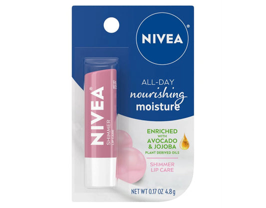 NIVEA Shimmer Radiant Lip Care 0.17 oz (Pack of 8)