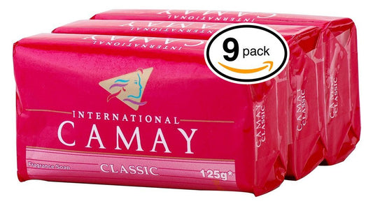 Camay CLASSIC Softly Scented Bar Soap (PACK OF 9) All-in-one exfoliating and moisturizing soap Leaves Skin Smooth & Radian! Great for Hands, Face & Body! (9 Bars, 4.4oz Each Bar)