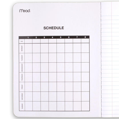Mead Composition Notebooks, 12 Pack, Wide Ruled Paper, 9-3/4" x 7-1/2", 100 Sheets per Comp Book, Black Marble (72936)