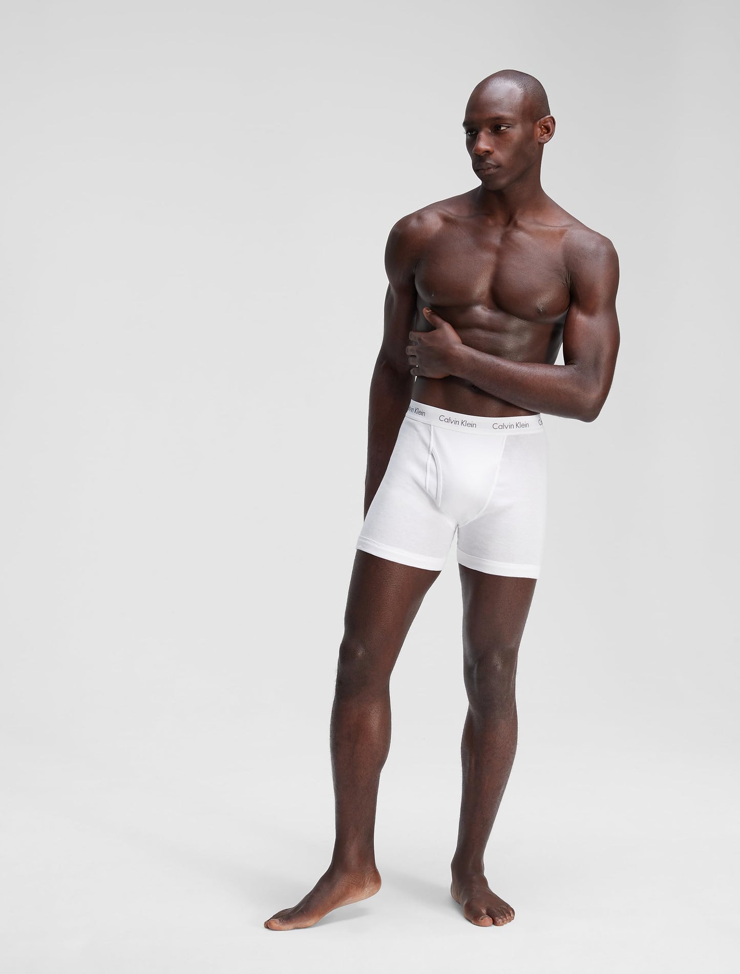 Calvin Klein Men's Cotton Classics 5-pack Boxer Brief, 5 White Bodies W / White Wb, X-Large
