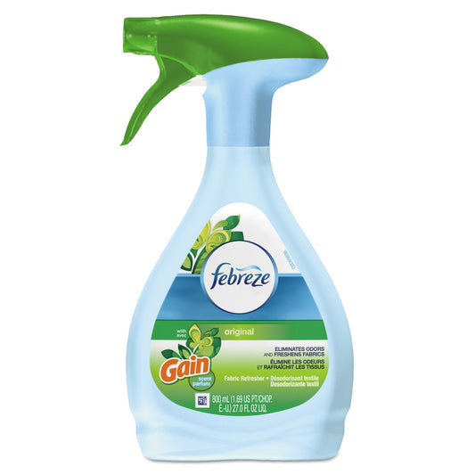 Febreze 47804CT Fabric Refresher & Odor Eliminator Gain Original 27 oz Spray Bottle 6/Carton