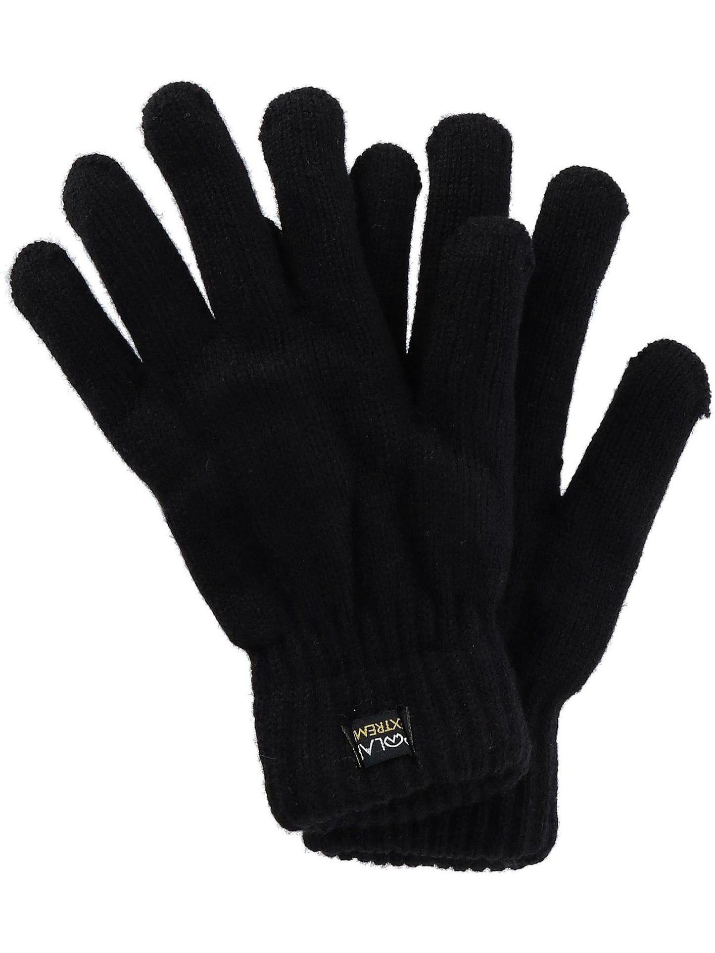 Polar Extreme Men's Insulated Knit Thermal Gloves, Black