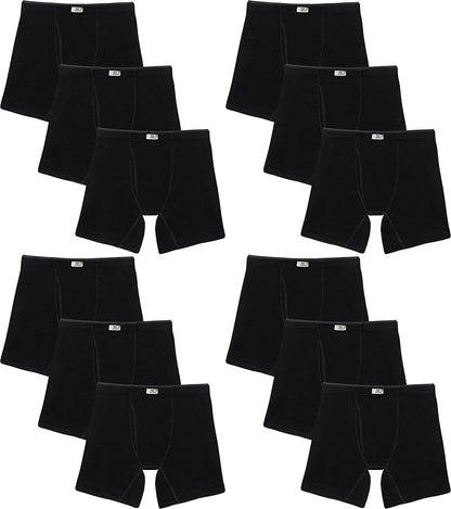 Fruit of the Loom Men's Breathable Boxer Briefs 12-Pack Performance Stretch Micro-Mesh Tri-Cool Support Pouch