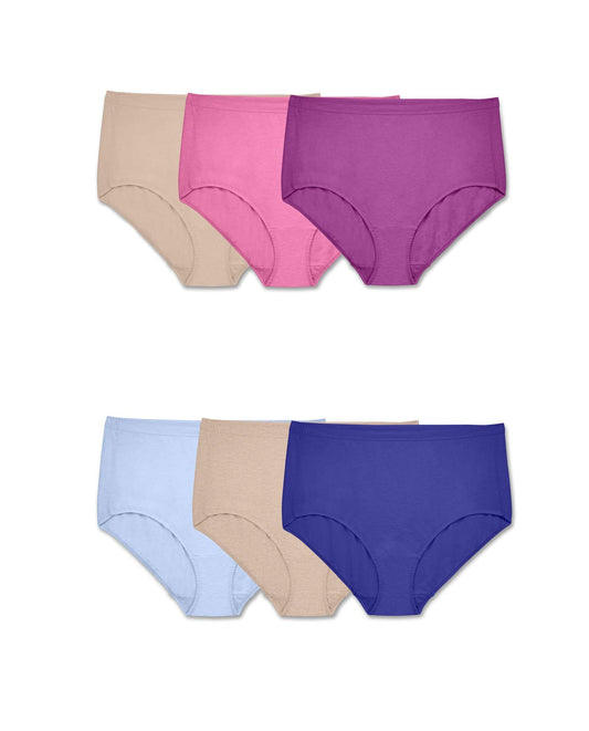 Fruit of the Loom Women's Size Underwear, Brief-Beyondsoft Cotton Blend-Assorted, 13 Plus