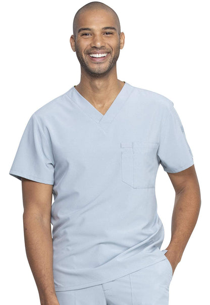 Dickies EDS Essentials Men Scrubs Top Tuckable V-Neck Plus Size DK635, 2XL, White